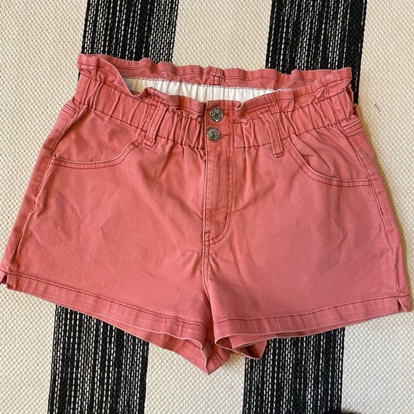 Wild Fable Pink Paper Bag‎ Short with Elastic High Waisted Size: M - Picture 2 of 8